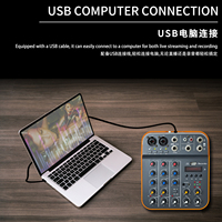 Console de mixage audio multifonctionnelle GAX-A44 Mini, 2 canaux, avec surveillance en temps réel des retournements d'oreille via USB, pour l'extérieur