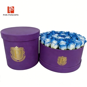 Custom Printed Round Cylinder <strong>Flower</strong> <strong>Box</strong> with Lid - Gift Packaging for Rose <strong>Flower</strong> Dry <strong>Flowers</strong> Wedding Luxury Gift Cardboard <strong>Box</strong> - Product Image 3