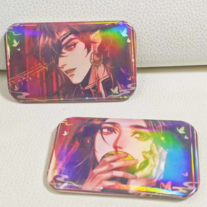 Lot de 2 broches et épingles de revers 2026 Hot Anime Heaven Official's Blessing Tian <span class=keywords><strong>Guan</strong></span> <span class=keywords><strong>Ci</strong></span> <span class=keywords><strong>Fu</strong></span>, badges rectangulaires de dessin animé Hua Cheng Xie Lian - Product Image 3