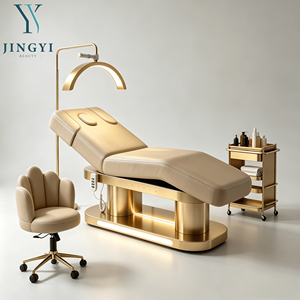 Lettino da Massaggio Elettrico con Base Dorata per Spa, Salone di Bellezza e Trattamenti Cosmetici, Prezzo di Fabbrica, Certificato CE - Product Image 2