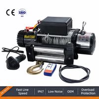 Moteur de treuil à tambour 12V automatique, antidérapant, anti-saut, résistant aux hautes températures et au froid, pour 4x4, SUV, remorque tout-terrain