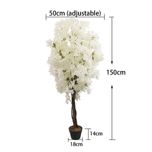 Árbol de Sakura Artificial con Mariposas, Directo de Fábrica, Árbol de Sakura Blanco con Mariposas para Decoración de Mesa de Fiesta y Bodas - Product Image 5