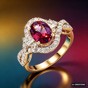 แหวนเพชรทรงรีทองคำแท้ S925/10K/14K/18K/PT950 ประดับเพชรคุณภาพ VVS-VS แบบเจียระไนบริลเลียนท์ ดีไซน์ทันสมัย - Product Image 2