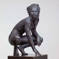 Réplique célèbre de sculpture grecque, sculpture en métal, statue en bronze de Zeus ou de Poséidon