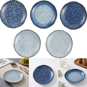 Service de table en porcelaine haute résistance, imprimé plat, motif fleur festonnée, compatible lave-vaisselle, écologique, pour dropshipping - Product Image 1