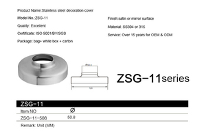 Tappo terminale del tubo del palo in acciaio inossidabile balaustra corrimano in vetro <span class=keywords><strong>balcone</strong></span> ringhiera per scale piastra del tubo <span class=keywords><strong>copertura</strong></span> decorativa - Product Image 6