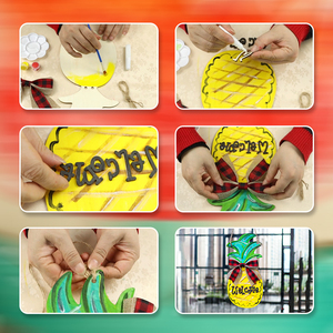 ที่มีคุณภาพสูง DIY บ้านไร่ไม้แขวนตกแต่งรอบไม้ยินดีต้อนรับด้านหน้าประตูป้ายรูปแบบที่สามารถปรับแต่ง - Product Image 5