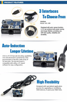 Módulo Escáner de Código de Barras 2D Integrado Rakinda LV12 USB/COM, Alta Velocidad 100 Lecturas/Segundo, Sensor CCD Lineal, Cable de 1500 mm - Disponible en Stock