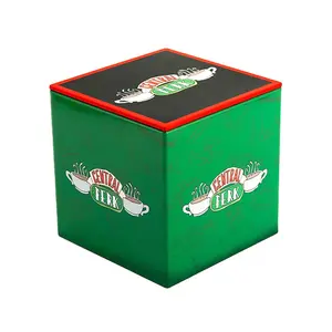 Custom Logo fancy cube tin box rectangular metal tea tin container wholesale