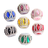 Perles rondes DIY en strass pour accessoires de bracelet, chaînes de téléphone portable, sacs à clés, stylos