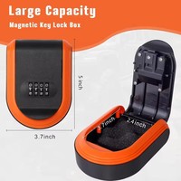 Porte-clés magnétique d'intérieur avec mot de passe magnétique avec serrure à combinaison cachée sous la clé de voiture Type permanent