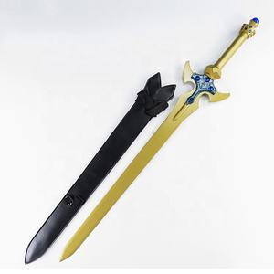 Personnalisé Métal Laque SAO Kirito Or Pedang Populaire <span class=keywords><strong>Anime</strong></span> Épée <span class=keywords><strong>Art</strong></span> En Ligne Cosplay Collection Excalibur Épée Lame - Product Image 2