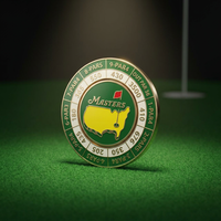 Pièces de monnaie magnétiques personnalisées en métal pour le golf, 40 mm, avec marqueurs de balle de golf amovibles, technique de moulage