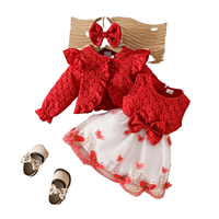 Robes d'anniversaire florales d'automne pour bébé fille de style coréen, 100% polyester, coupe trapèze, mini, pour 2 ans, robe de demoiselle d'honneur, vêtements de fête pour enfants