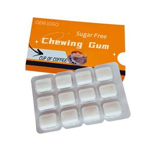 ストロングミントフレーバープライベートラベル苦味のないカフェインチューインガム - Product Image 4