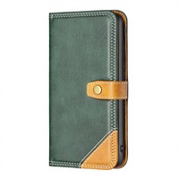 Étui à rabat en cuir WEVIEW Raku-Raku pour smartphone F-01L/F-42A avec sangle, porte-cartes, fermeture magnétique, style portefeuille, vert rétro, rangement