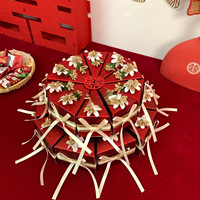 Vente chaude, boîte à bonbons de mariage en forme de gâteau, grande, personnalisée, de style européen, créative, vide, luxueuse, design élégant, en vrac