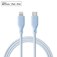 MFi IOS 20W Cable de cargador rápido Chaqueta de nailon de alta calidad Accesorios móviles al por mayor Cables de datos de carga USB para iPhone