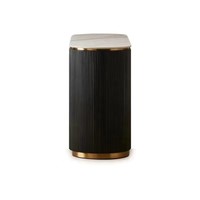 Comptoir moderne minimaliste de luxe de petite taille en MDF blanc brillant écologique pour hôtel, salon, spa, bureau, réception