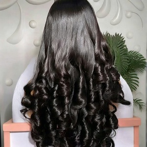 Pelucas de Cabello Humano con Rizos Voluminosos, Cabello Indio al por Mayor a Bajo Precio, Pre-Desplumadas con Baby Hair, Pelucas Frontales de Encaje HD Transparente <span class=keywords><strong>para</strong></span> Mujeres Negras - Product Image 2