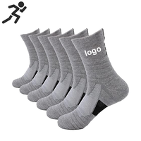 Chaussettes en coton rembourrées pour adultes Chaussettes de course à pied en coton