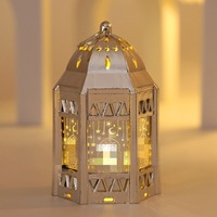 Ramadan LED Lanterne Lumineuse Eid Mubarak Ornement de Bureau avec Multi-Design Happy Kareem Festival Supply pour les Musulmans