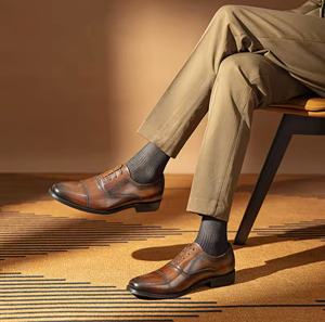 Nuevos Zapatos de Negocios Británicos 2026 para Hombre, Impermeables, de Cuero Genuino, Cierre sin Cordones, para Oficina y Carrera, para Todas las Temporadas, Ligeros - Product Image 4