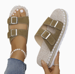 Sandali Casual da <span class=keywords><strong>Donna</strong></span> 2026 con Cinturino Incrociato, Comodi e Classici con Zeppa alla Moda - Product Image 6