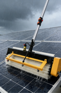 Machine de nettoyage de panneaux solaires avec perche télescopique alimentée en eau, outil de lavage automatique de modules photovoltaïques (PV) pour toitures, portable - Product Image 6