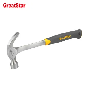 Wholesale Custom 24OZ Carbon Steel and Heat Treated Anti Vibration Rubber Grip Handle One Piece Claw Hammer
