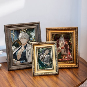 Khung Gỗ Nhựa 8Inch A4 Handmade Quảng Trường UV Rỗng Hình Ảnh Khung Đồ Trang Trí Cổ Điển Trang Trí Tường Gắn Kết Ánh Sáng Sang Trọng Cao cấp - Product Image 4