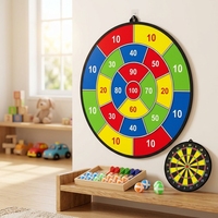 Jeu de fléchettes en tissu double face avec 6 fléchettes collantes et 12 balles collantes, jouets de lancer pour enfants, garçons et filles, pour l'intérieur et l'extérieur