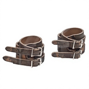 Soporte de Tobillo Ajustable de Cuero con Correa Elástica de Compresión para Alivio de la Hinchazón, Protección Profesional Unisex para Baloncesto - Product Image 1