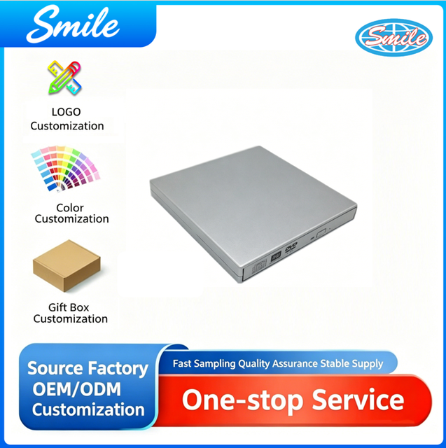 Slim Lightweight External DVD CD RW Drive USB Connection No Driver Needed for Laptop Desktop All in One PC