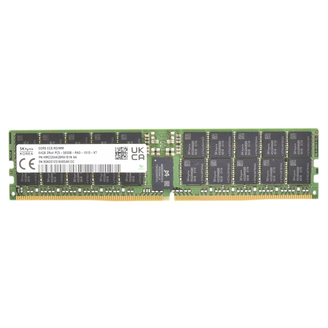 New 64GB 2RX4 PC5-5600B-R (5600MHz) ECC Memory Module HMCG94AGBRA181N DDR5 5600 64G Server RAM HMCG94AGBRA Wholesale