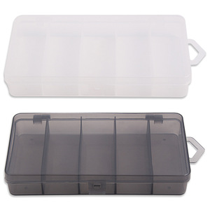 Boîte à appâts étanche en PVC transparent Luya à 5 compartiments, taille moyenne, pour accessoires de pêche, boîte de rangement - Product Image 5
