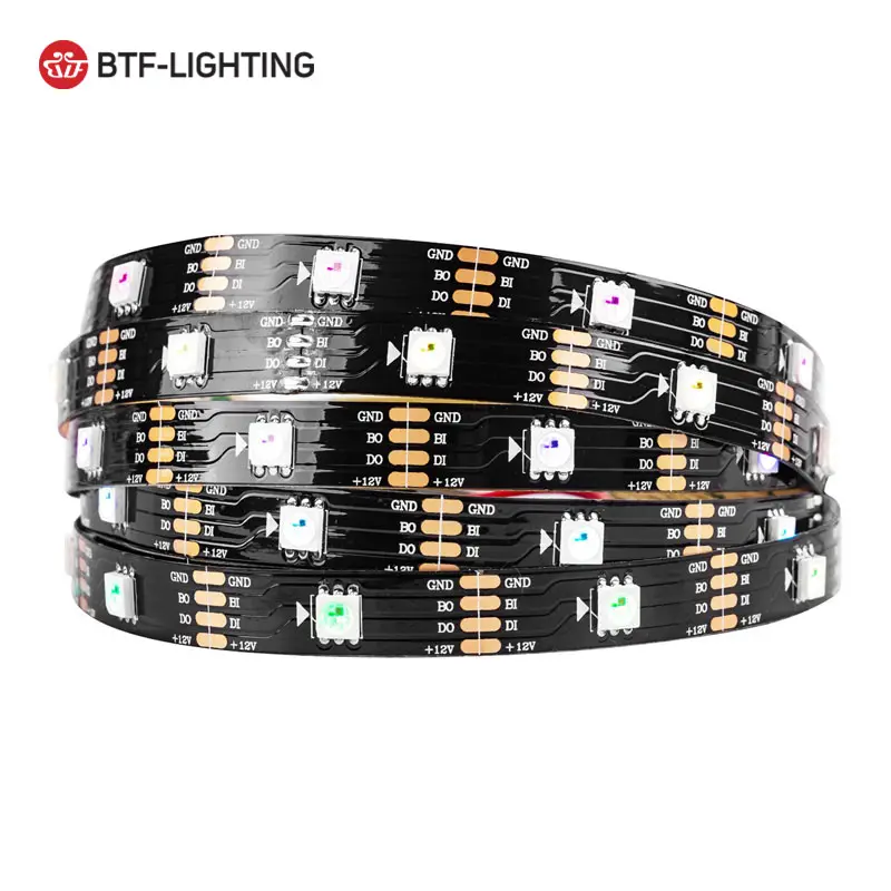 BTF LIGHTING 3.2Ft 16.4Ft Colour Chasing Magic Dream Color Led Strip 12Volt Ip30 Ws2815 30led