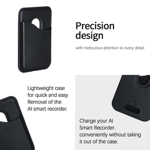Étui de transport protecteur pour enregistreur vocal, coque rigide en PU avec couvercle magnétique, pochette portable antichoc pour enregistreur audio - Product Image 3