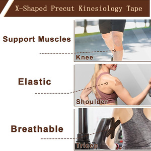 Cinta adhesiva <span class=keywords><strong>de</strong></span> kinesiología precortada en forma <span class=keywords><strong>de</strong></span> X, cinta deportiva <span class=keywords><strong>para</strong></span> rodillas, tobillos, hombros, alivio del <span class=keywords><strong>dolor</strong></span> muscular y soporte articular - Product Image 3