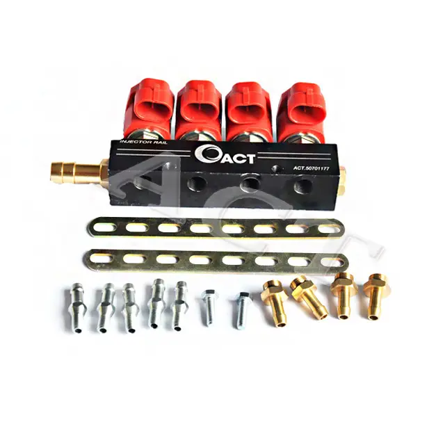 CNG LPG gas fuel conversion kit ACT 4cylinders injector rail for sale common rail injector