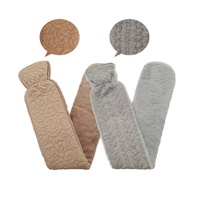 Vente chaude 2L de long bouillotte taille et épaule grand sac à eau chaude avec couverture en peluche