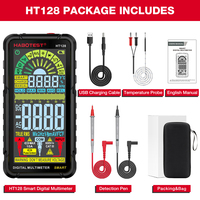 Multimètre numérique intelligent Habotest LCD True RMS, testeur de tension AC/DC, de résistance et NCV avec rétroéclairage 750V AC 1000V DC
