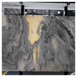 Beautiful Gray Onyx For Stone marble Countertop Tabletop Bathroom Backlit Wall Panels Translucent Gray Onyx Marble Slab