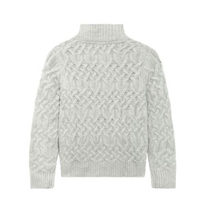 AiNear Wholesale Custom logo Design Oem &amp; Odm Long Sleeve <strong>Turtle</strong> <strong>Neck</strong> Chunky <strong>White</strong> Men's Wool Cashmere Knitted Cardigan Sweater - Product Image 6