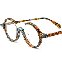 Gafas Ópticas de Acetato Plegables con Montura Completa para Hombre y Mujer, Diseño Vintage Retro para Lentes Graduadas, Nueva Marca 2025