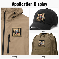 Patch personnalisé en PVC 3D pour le disc golf, badge en caoutchouc rectangulaire avec logo pour sacs, chapeaux et vêtements, idéal pour les clubs et les membres d'équipe