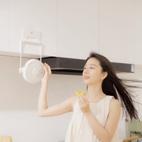 Ventilateur de table télescopique USB rechargeable, portable, réglable, pour l'extérieur, idéal pour l'été, à poser sur le bureau ou à accrocher au mur