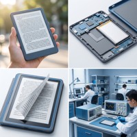 Lierxin LEX-EREADER ENIG E-Ink E-Paper Reader Kontrol PCB 6-Layer HDI FR-4 1oz Tembaga EPD WiFi BLE USB-C Lampu Depan Sentuh 6-10