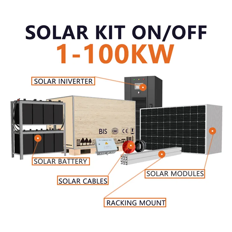 sistema de energia solar tudo em um 5kw 8kw 12kw sistema de energia solar de ciclo profundo 5kw tudo em um 5kw sistema de energia solar de grade