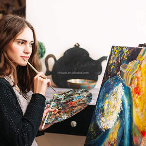 Juego Profesional de 10 Pinceles de Pelo de Nailon con Mango de Madera para Acuarela, Acrílico y Óleo, Suministros de Arte para <span class=keywords><strong>Dibujo</strong></span> - Product Image 6